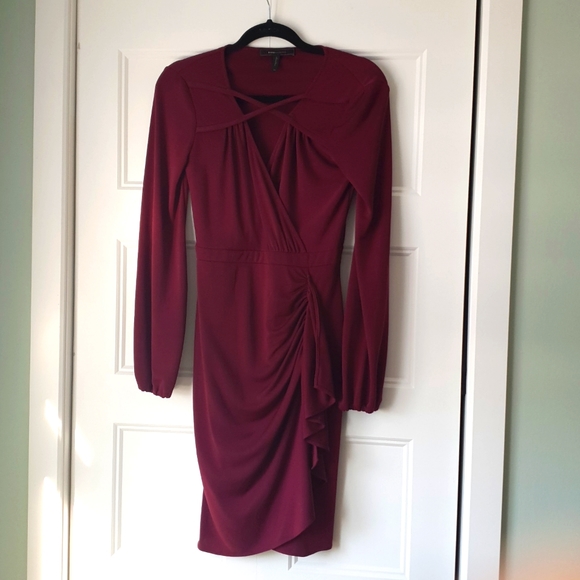 BCBG Maxazria bordeaux Alannah dress - Picture 2 of 6
